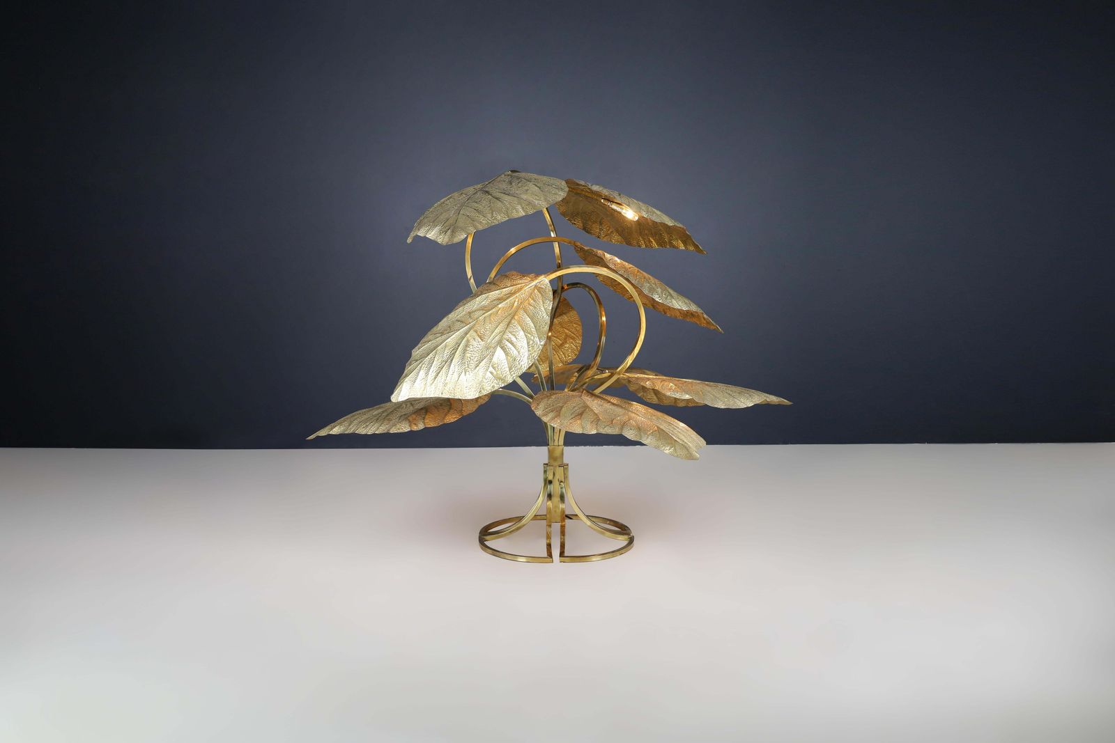 Carlo Giorgi For Bottega Gadda Gigantic Brass Floor Lamp, Italy 1970s photo vintage