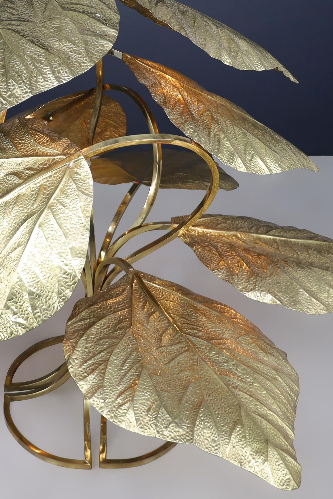 photo for sale Carlo Giorgi For Bottega Gadda Gigantic Brass Floor Lamp, Italy 1970s
