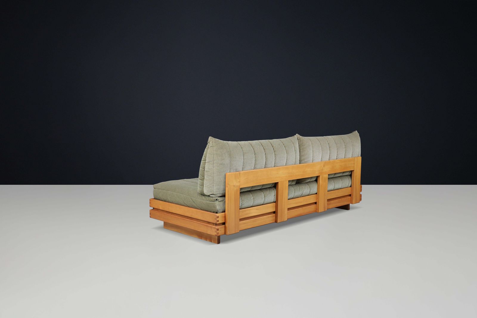 photo buy Maison Regain Elm Living Room Set Upholstered In Original Olive Green Fabric