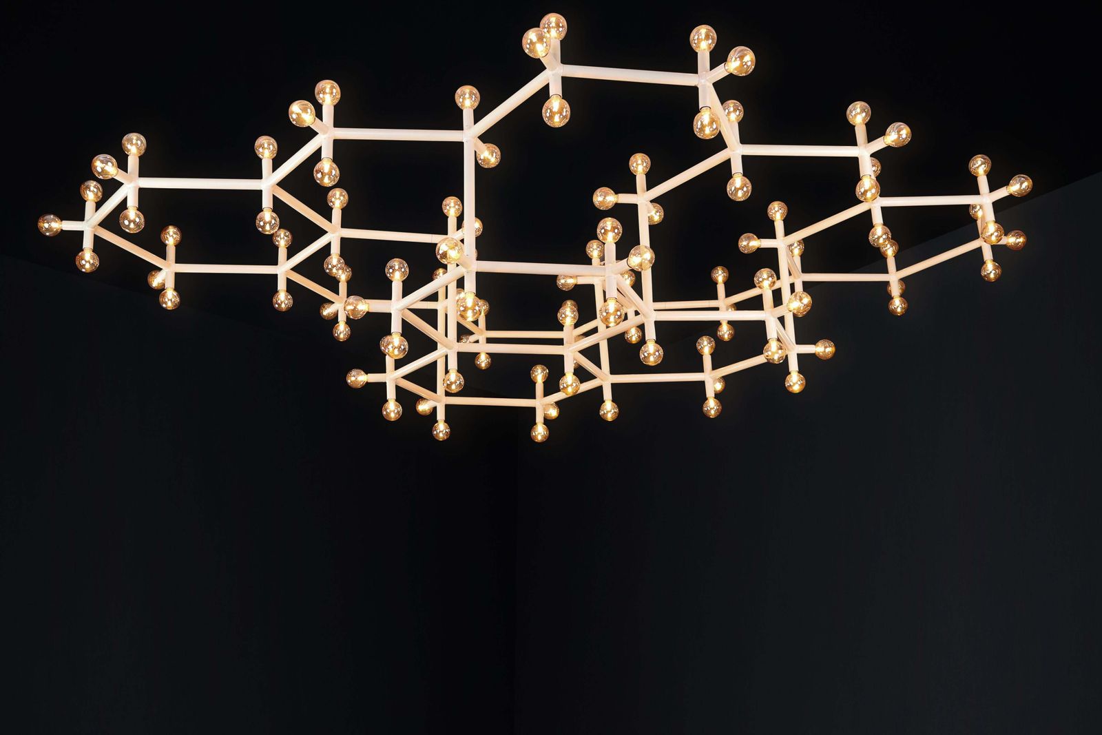 photo buy Robert Haussmann Monumental Atomic Suspension Chandelier, Switzerland, 1970s