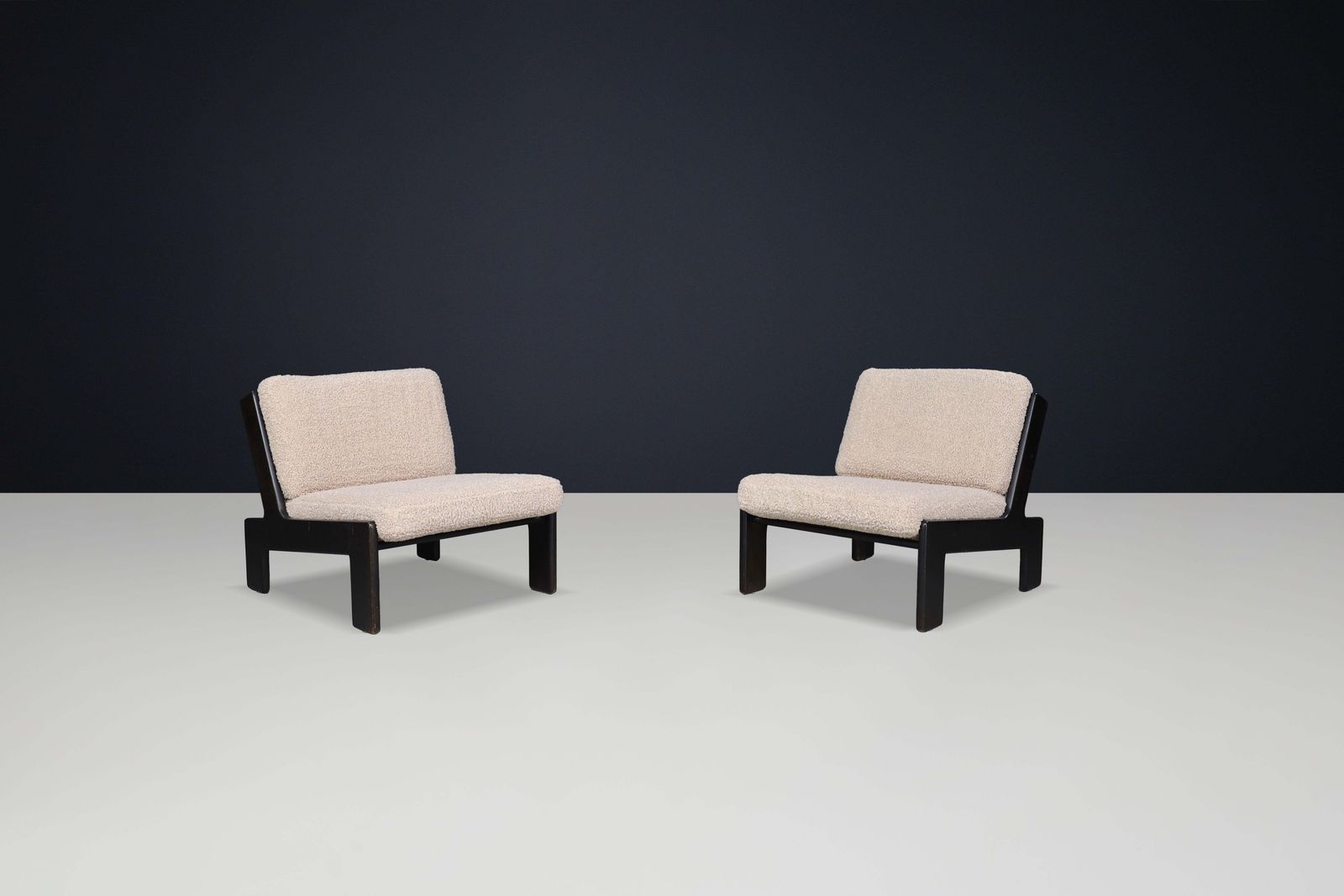 Brutalist Oak Lounge Chairs By Esko Pajamies For Asko, Finland (1970s) photo furniture