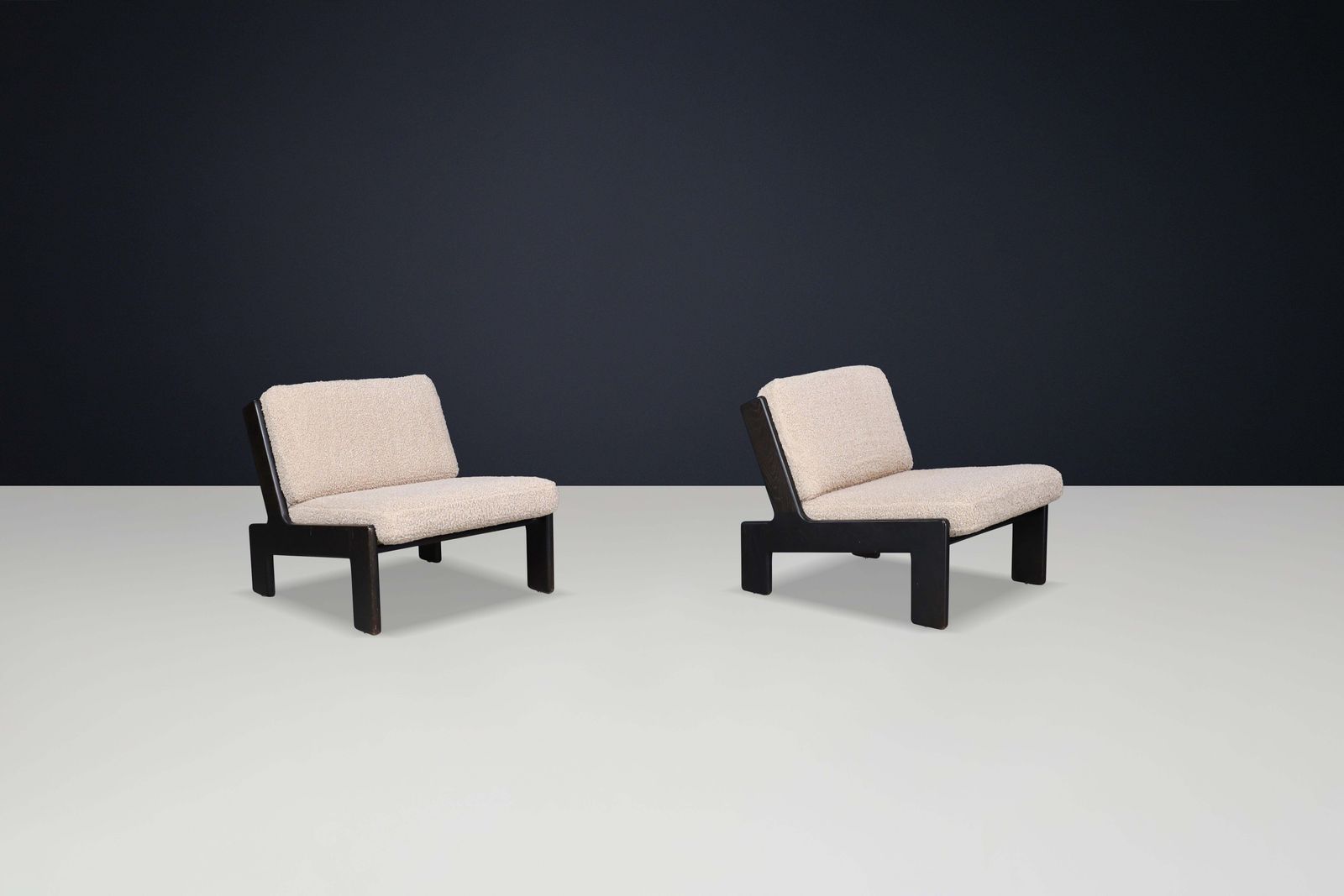 Brutalist Oak Lounge Chairs By Esko Pajamies For Asko, Finland (1970s) photo Furniture