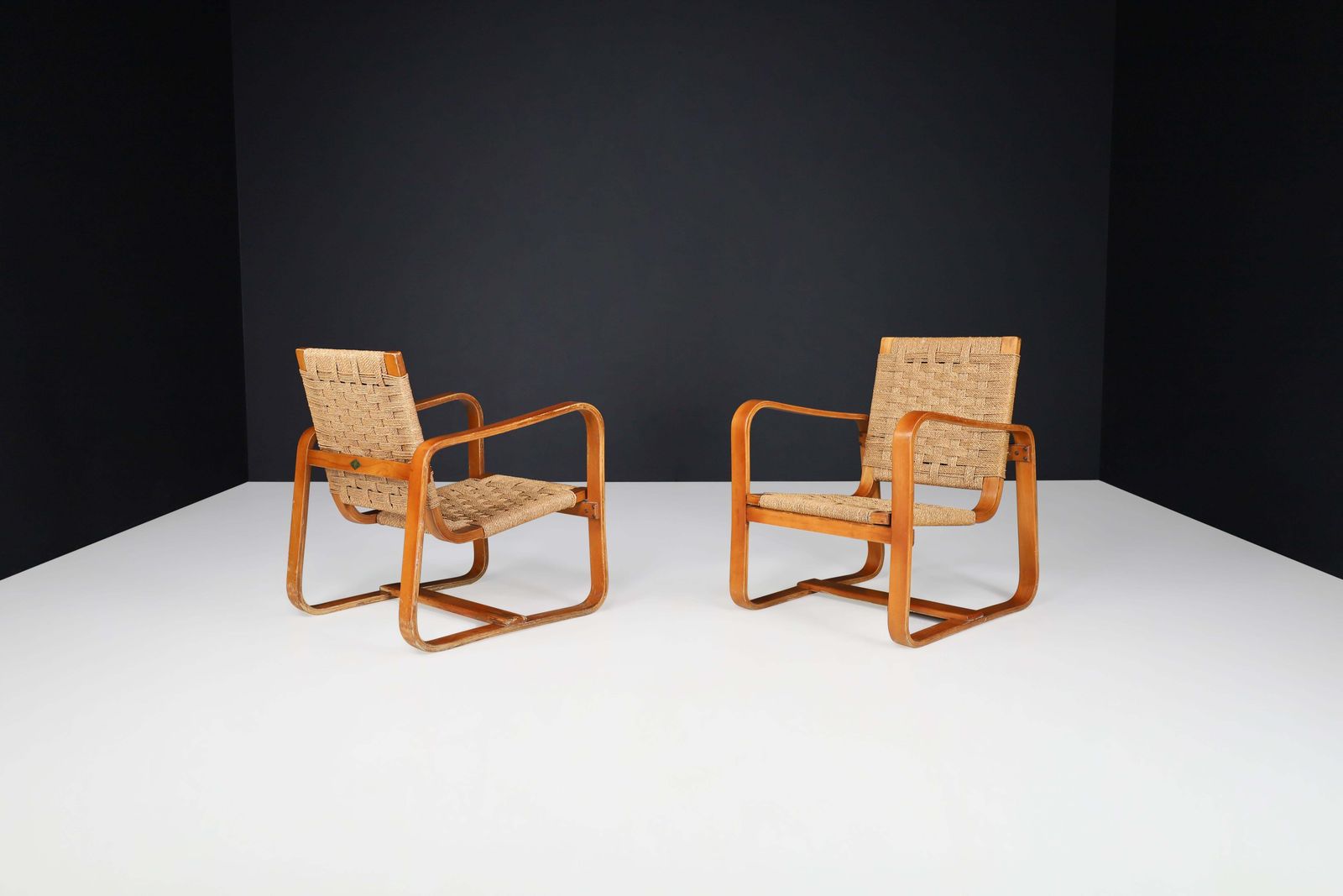 Giuseppe Pagano Pogatschnig. 'Bocconi' Armchairs, Italy, 1940s photo for sale