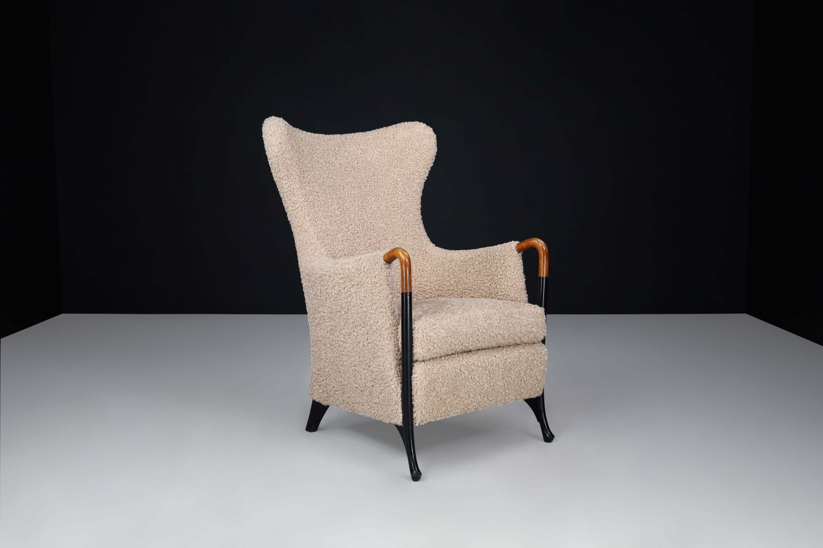 Umberto Asnago Highback Chair For Giorgetti Progetti Italy, 1980s photo Furniture