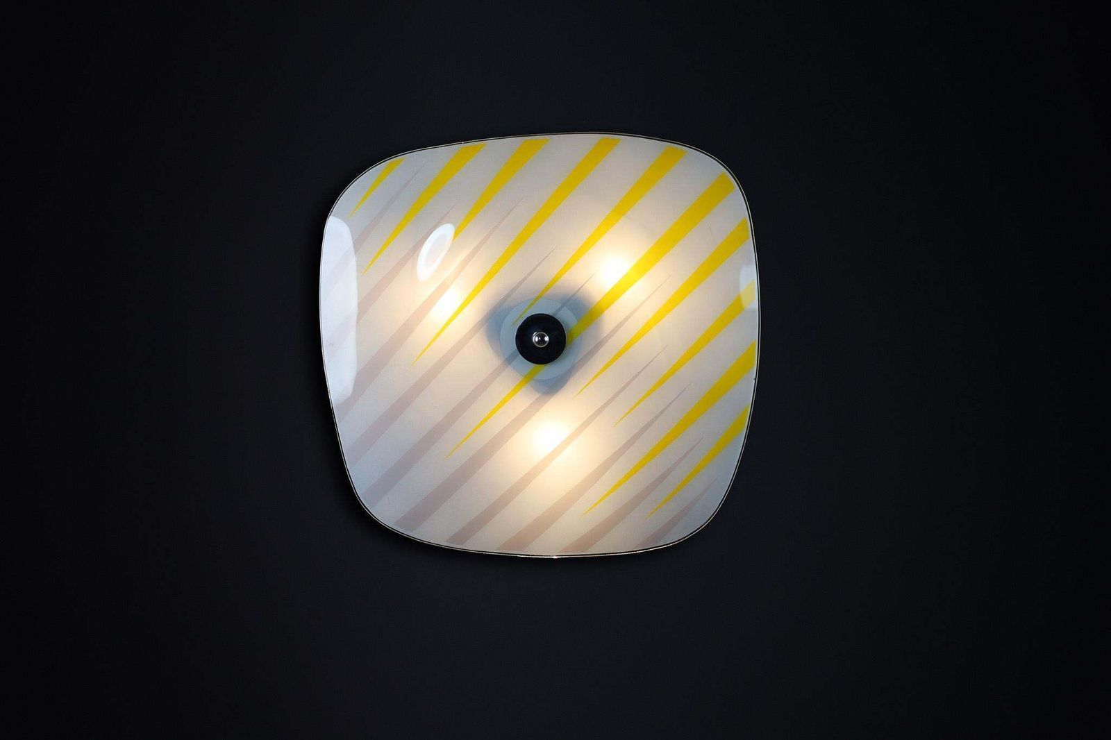 Mid Century Glass Hanging Pendant Or Wall Light Brussels World Expo 1958 (No56) photo for sale