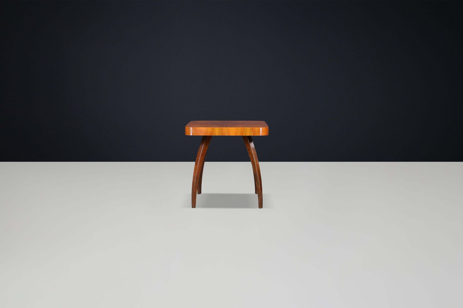 Art Deco Spider Table In Walnut By Jindřich Halabala, 1940s, Czechoslovakia photo for sale