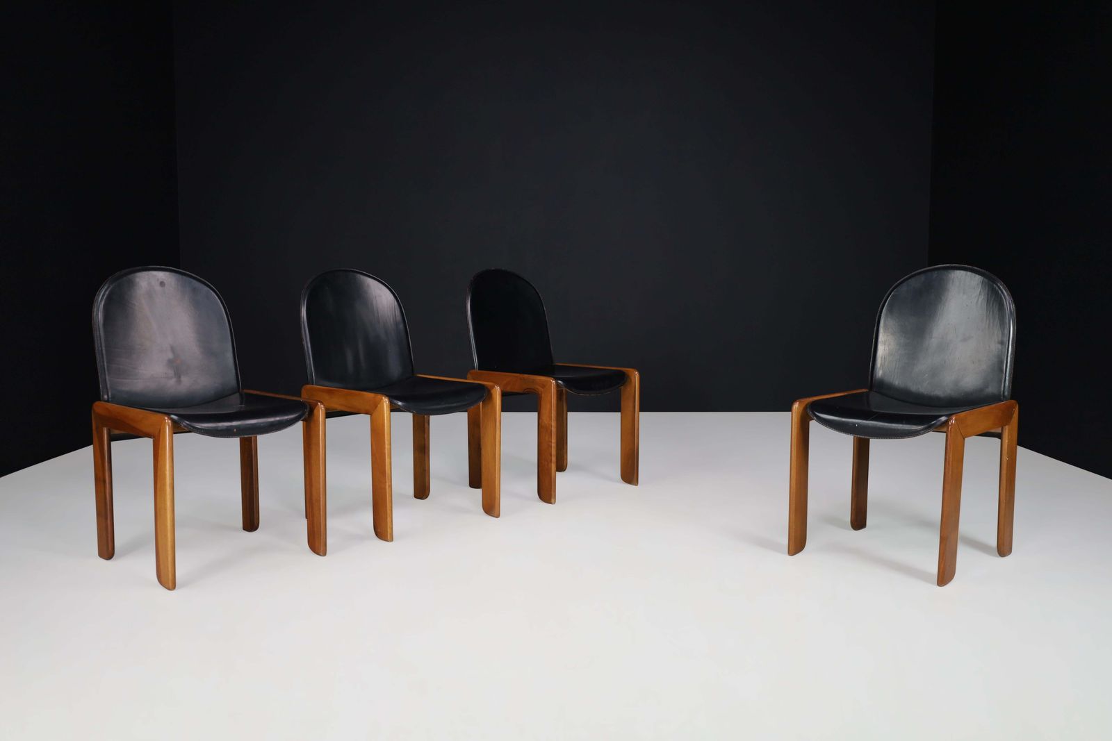 Set Of Four Dining Chairs In The Manner Of Tobia & Afra Scarpa, Italy, 1970 photo for sale