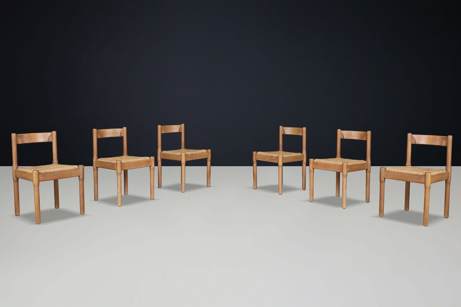 Vico Magistretti "Carimate" Dining Room Chairs For Cassina Italy 1960s photo furniture