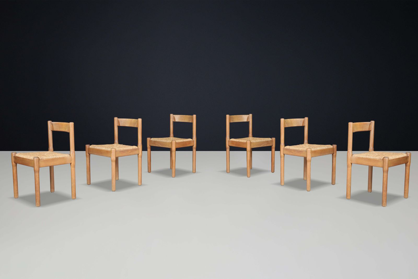 Vico Magistretti "Carimate" Dining Room Chairs For Cassina Italy 1960s photo 3099.0