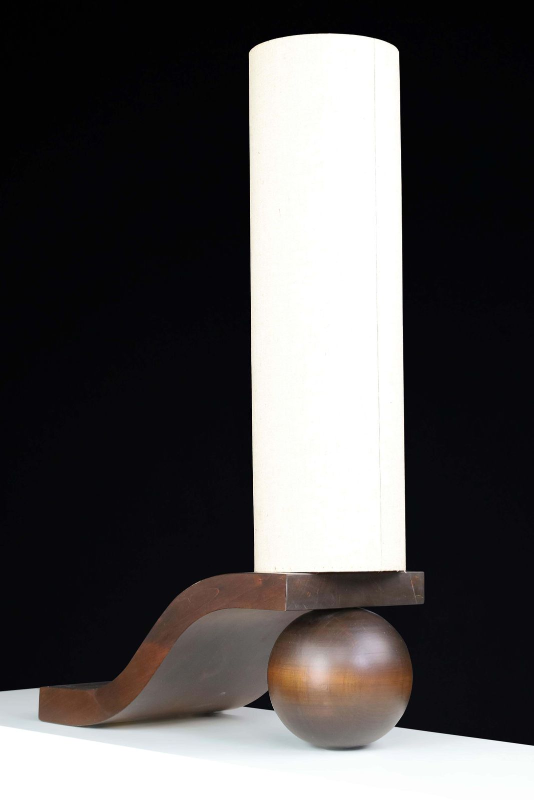 Lighting Mid Century Czech Table Lamp By Vladimír Nývlt In Sculpted Wood, 1970s photo