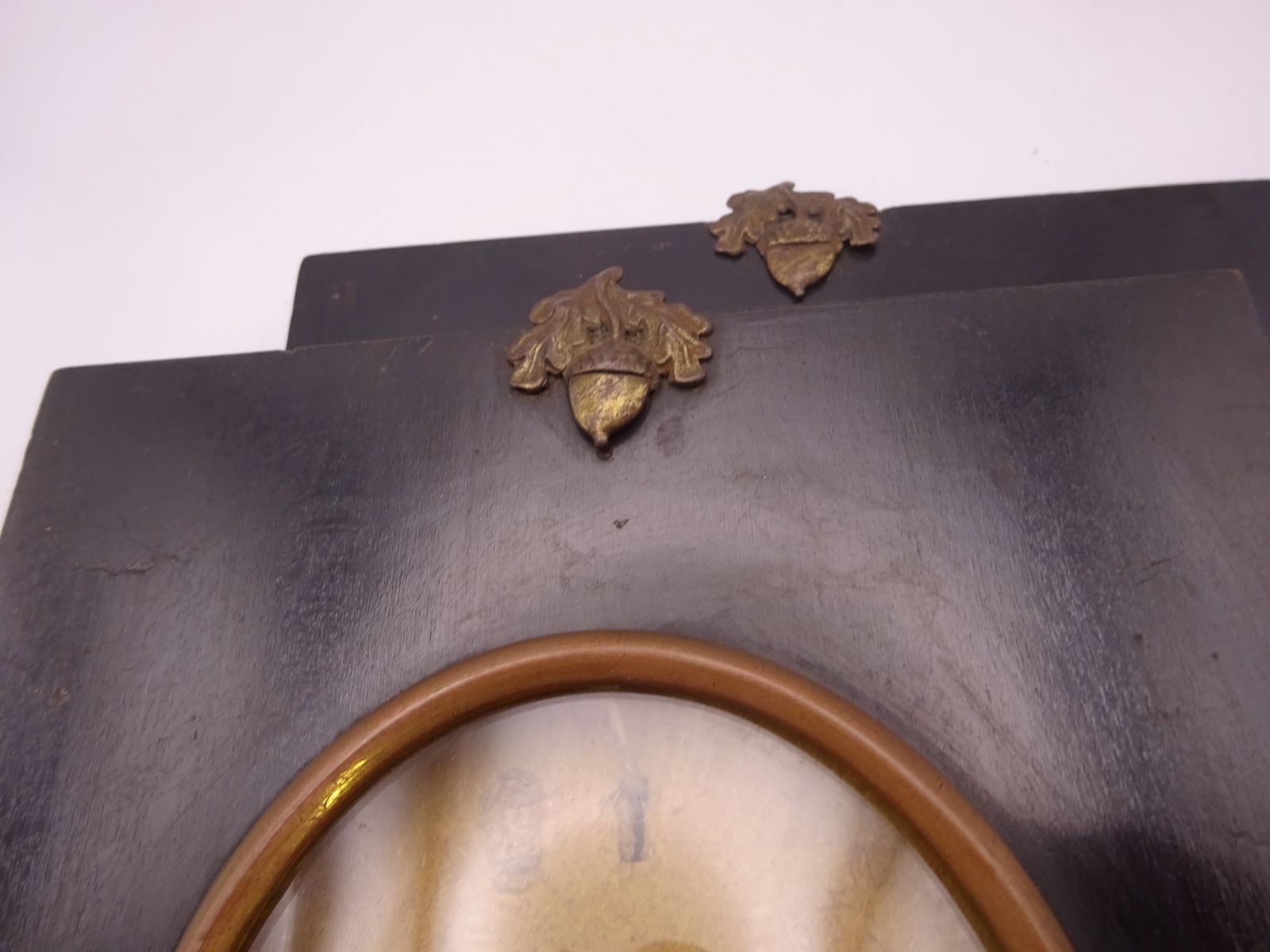 Pair Of 19th C Ebonised Convex Glazed Portrait Frames, Acorn photo for sale