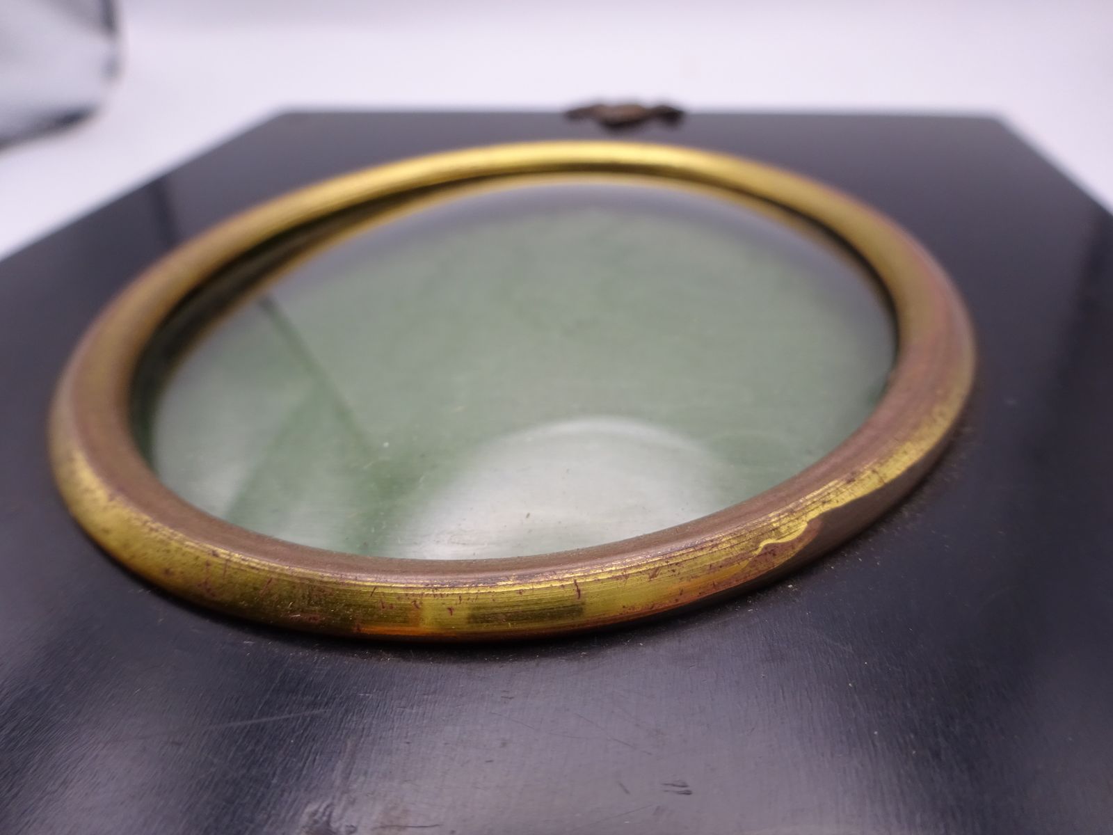 Pair Of 19th C Ebonised Convex Glazed Portrait Frames, Acorn photo vintage