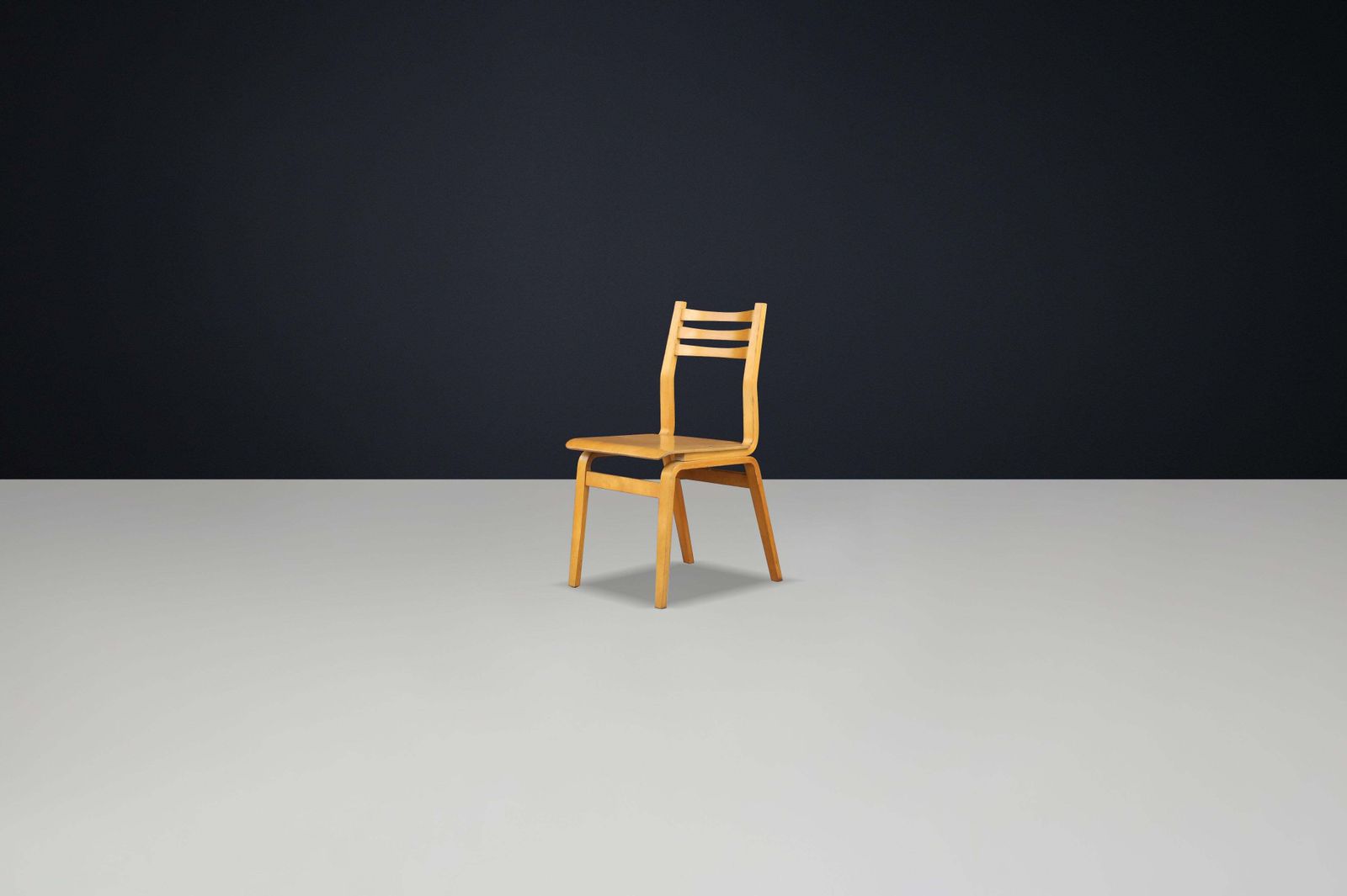 Set Of 16 Mid Century Bentwood Chairs In Beech By Czech Manufacturer, 1960s photo Furniture