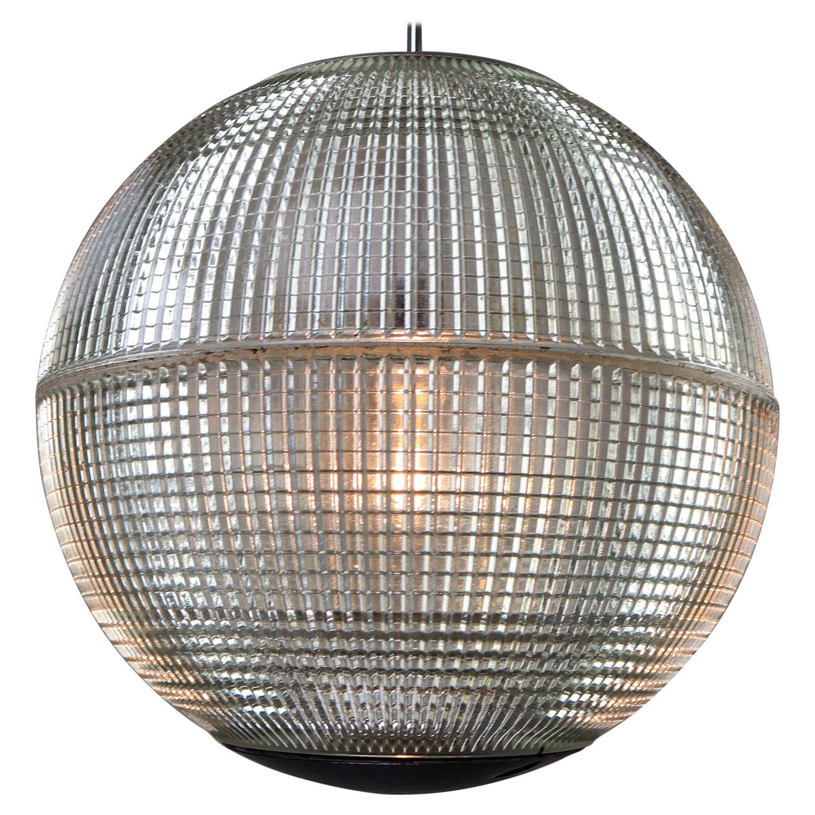 Original Holophane Globe Pendant Light, Paris, France, 1960
