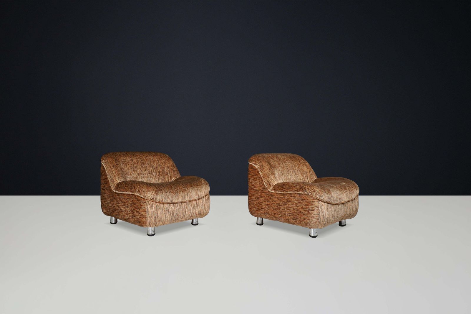 Mid Century Modern Lounge Chairs In The Style Of Guido Faleschini, Italy, 1970s photo for sale