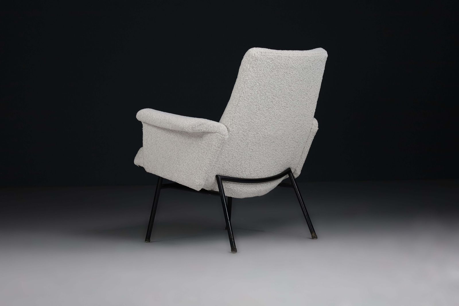 Mid 20th Sk660 Armchair By Pierre Guariche In New Bouclé Upholstery France, 1953 photo 2259.0