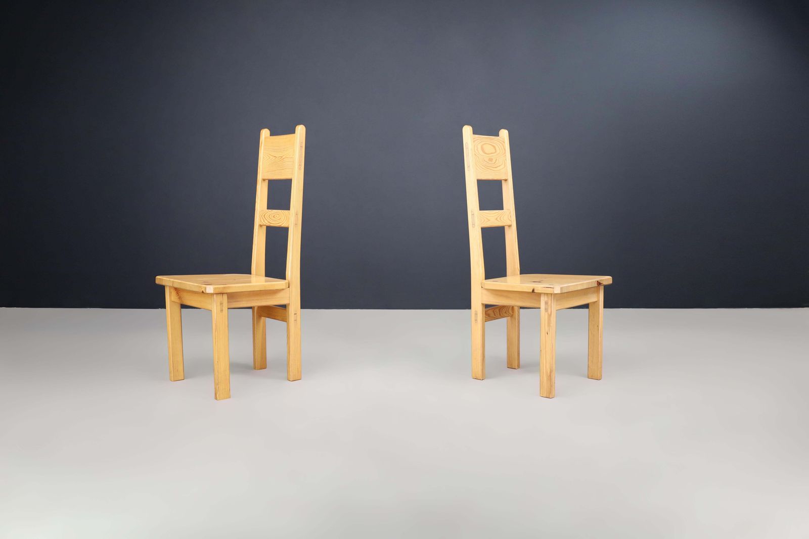 Roland Wilhelmsson For Karl Andersson & Söner Solid Pine Wood Chairs Sweden 1970 photo 1032.0