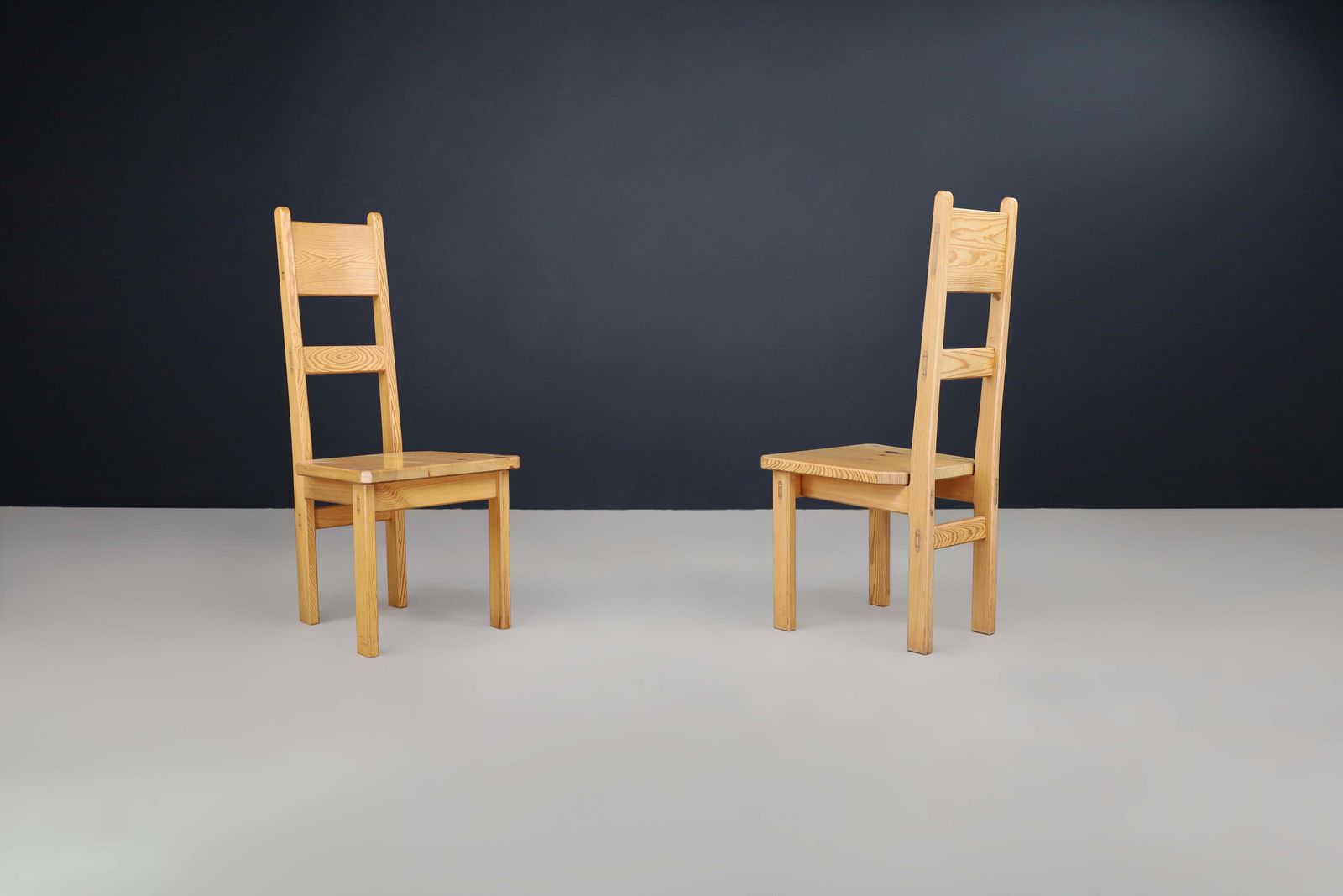Roland Wilhelmsson For Karl Andersson & Söner Solid Pine Wood Chairs Sweden 1970 photo buy