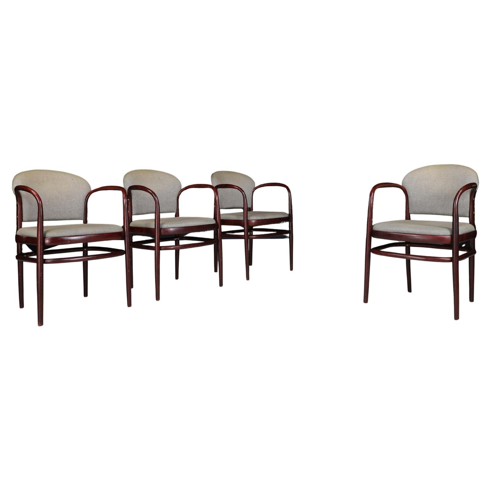 Mid Century Modern Bentwood Armchairs By Ton, Czechoslovakia, 1950s