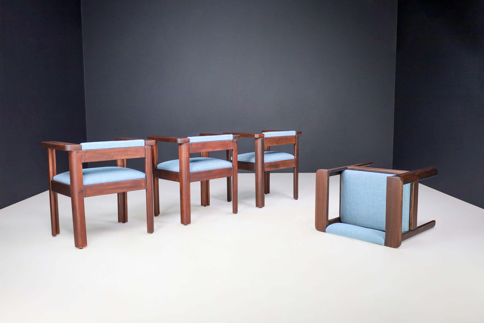 Set Of 4 Angelo Mangiarotti “Idlor” Armchairs For Lorenzon, 1960s photo 5392.0