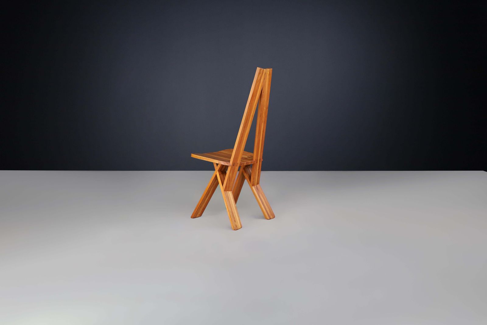 photo furniture Pierre Chapo Set Of Six 'S45'dining Room Chairs In Elm, France 1970s