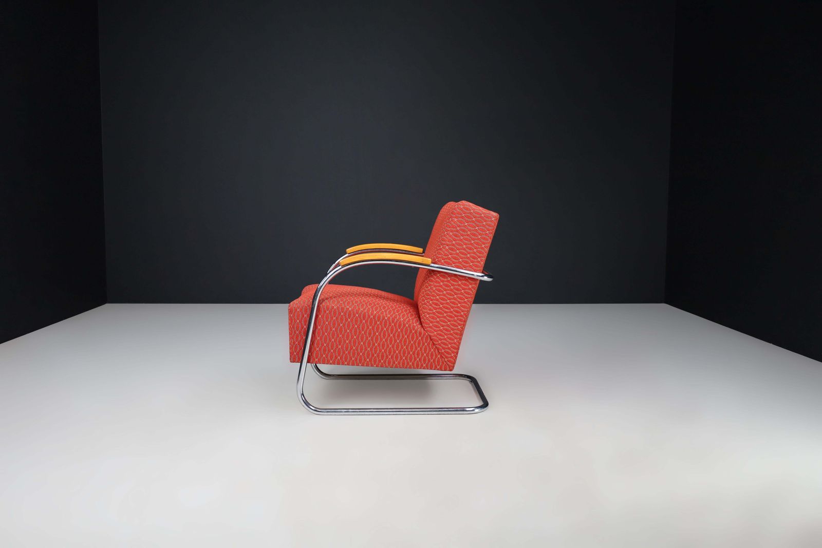 Mucke & Melder Bauhaus Original Upholstered Armchairs, Czech Republic 1930s photo vintage