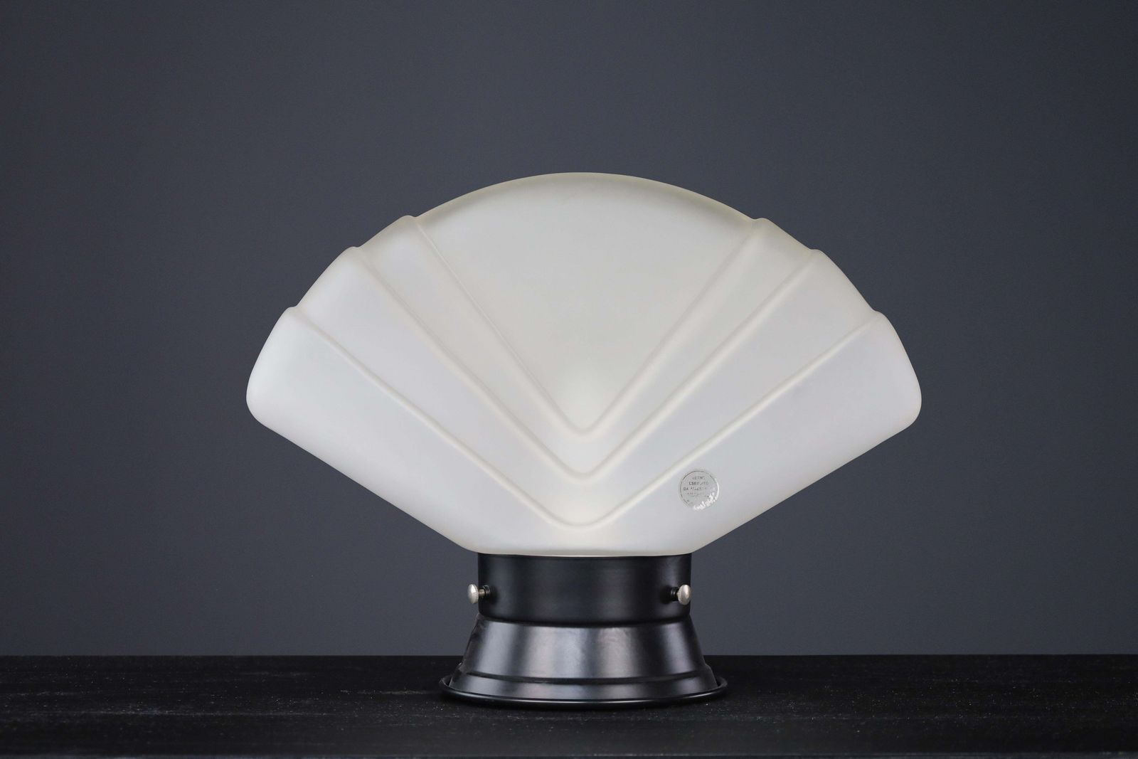 Mid 20th Century Murano Glass Fan Table Lamp, Italy, 1960s photo 1135.0