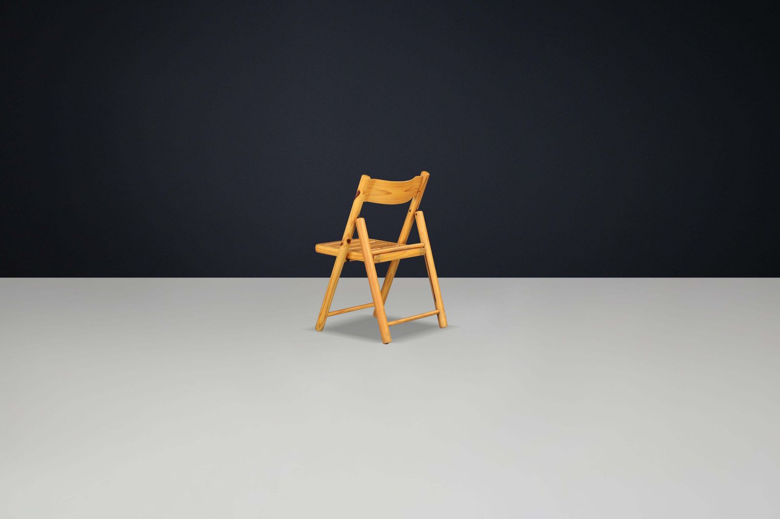 Scandinavian Modern Pine Folding Chairs, In The Style Of Rainer Daumiller 1970s photo vintage