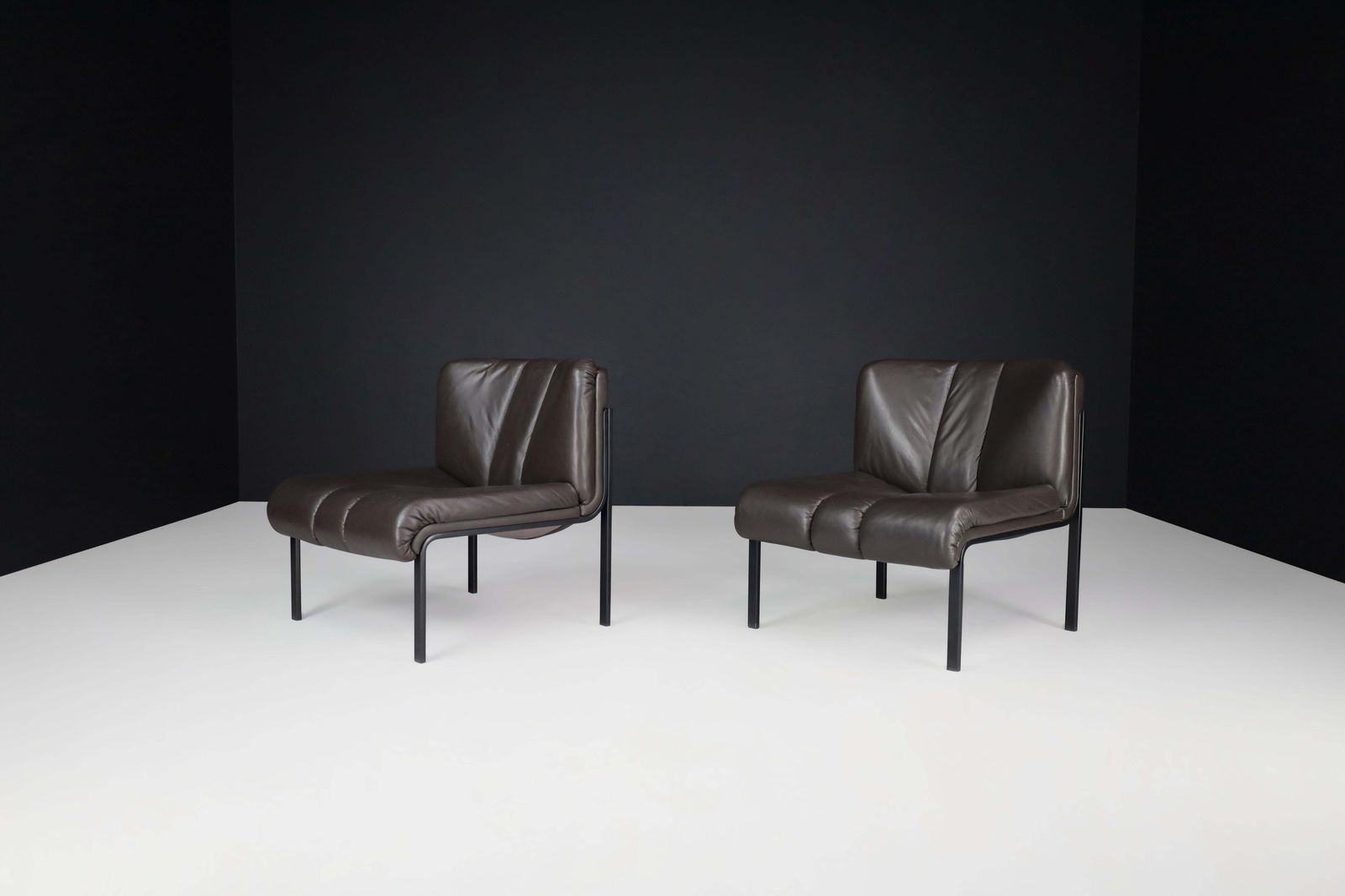 Hans Eichenberger For Girsberger ‘Eurochairs’ In Leather, Switserland, 1970s photo vintage