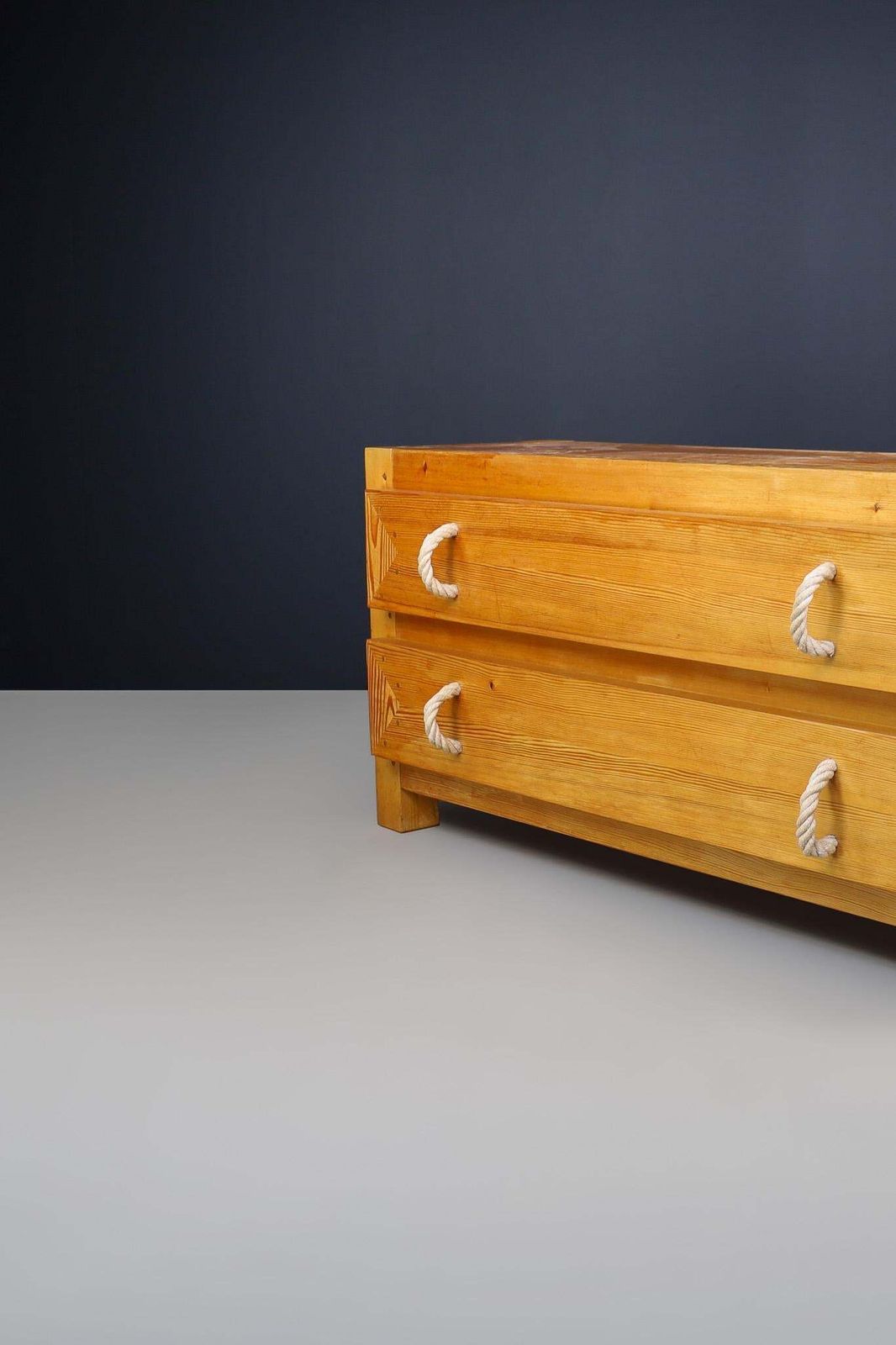 3555.0 Mid Century Modern Solid Pine Drawers Cabinet / Credenza, France, 1960s photo