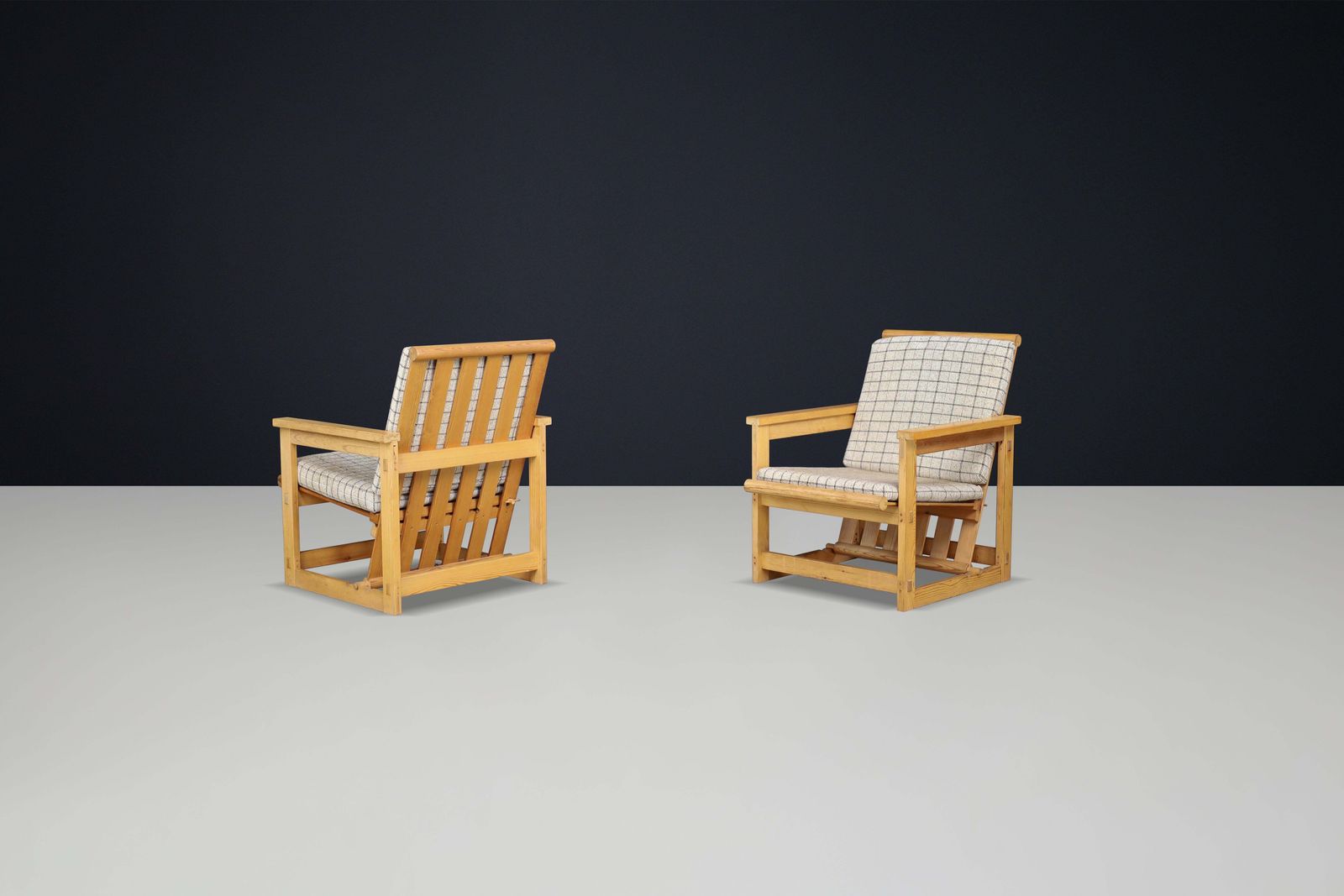 photo buy Scandinavian Edvin Helseth Lounge Chair In Pine Model "Trybo" Norway 1960s