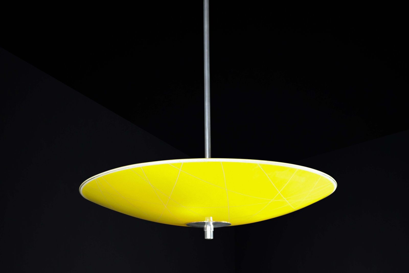 Mid Century Glass Hanging Pendant Lamp Brussels World Expo 1958 (5100) photo Lighting