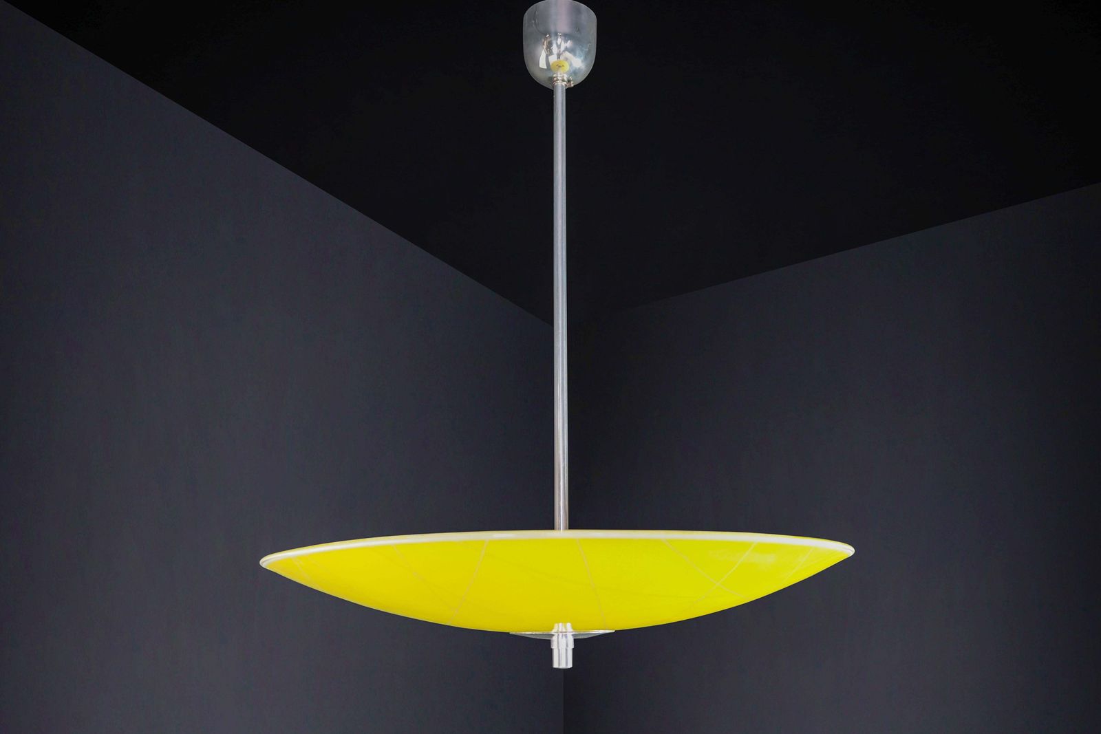 Mid Century Glass Hanging Pendant Lamp Brussels World Expo 1958 (5100) photo 740.0