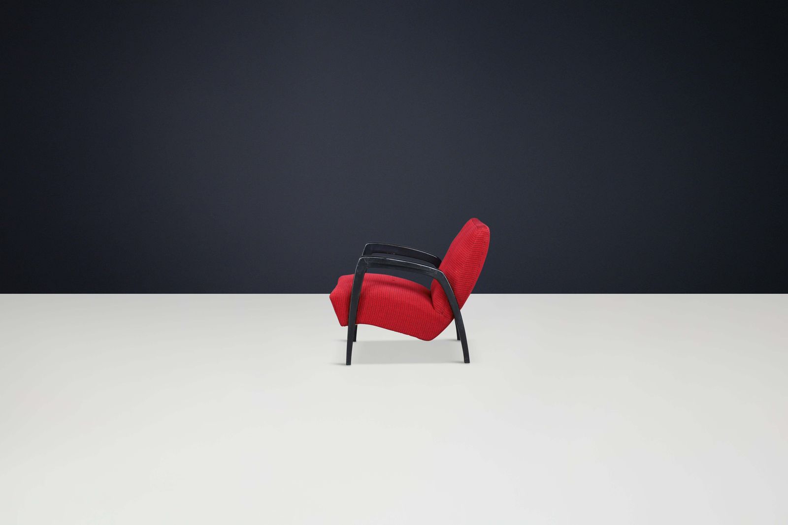 Mid Century Modern Jan Vaněk Easy Chair In Oak And Upholstery, Cz 1930s photo buy