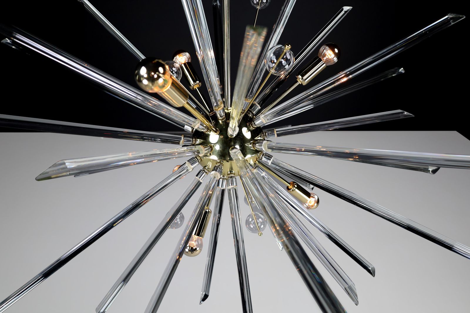 Extremely Large Brass Sputnik Chandelier Designed In The Czech Republic 1960s photo vinterior