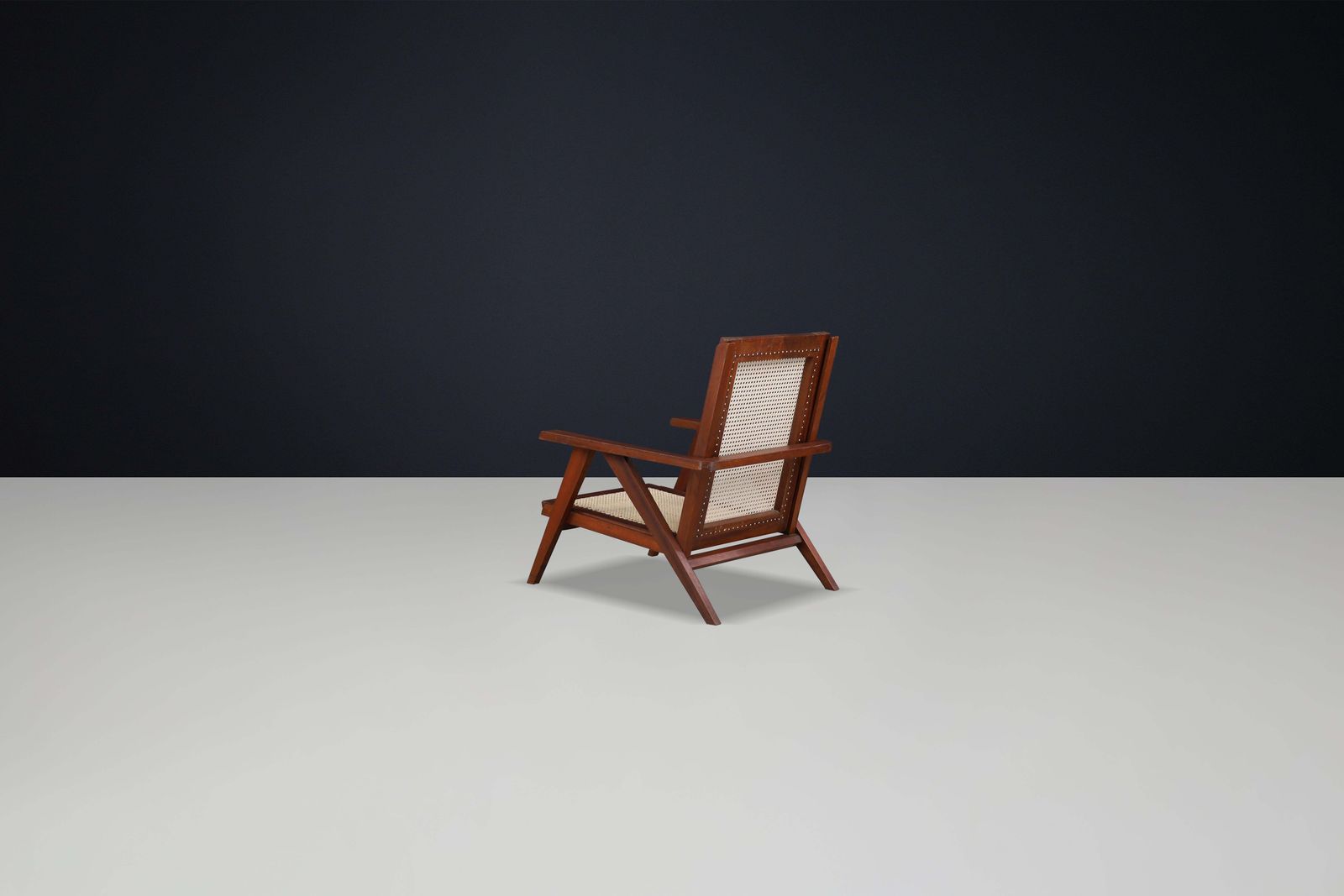 photo buy 1950s French Teak And Cane Armchairs – Mid Century Modern Icons