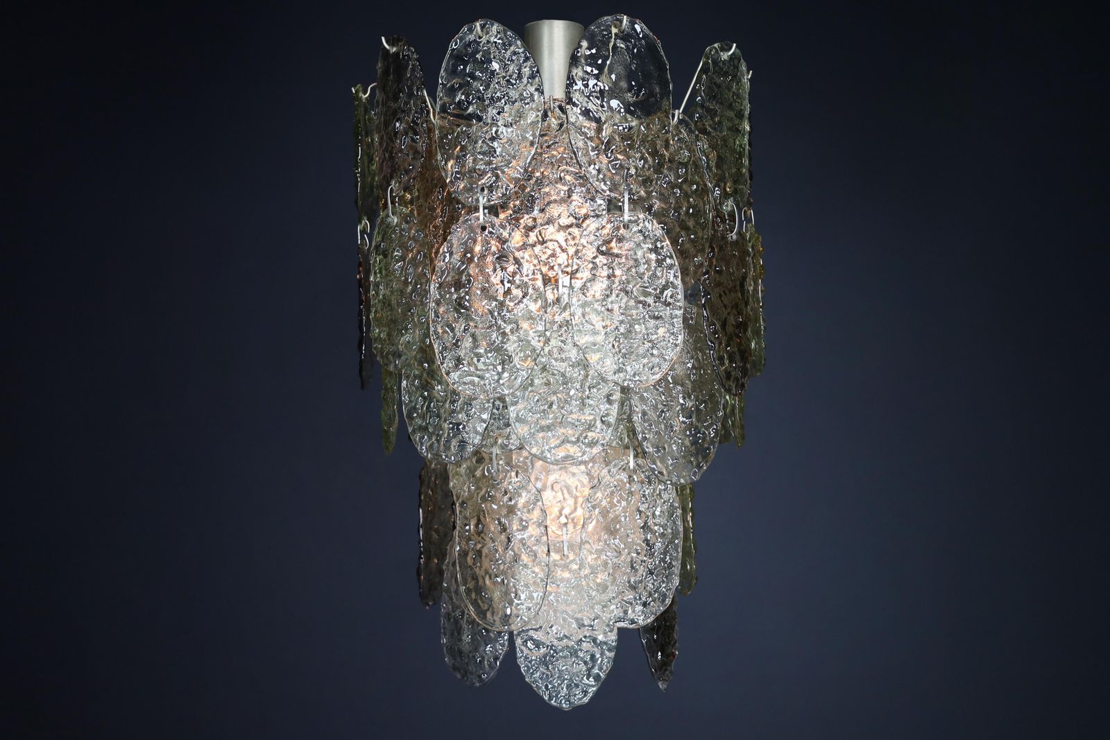 Brutalist  Murano Waterfall Chandelier By Carlo Nason For Mazzega, Italy, 1960s photo furniture