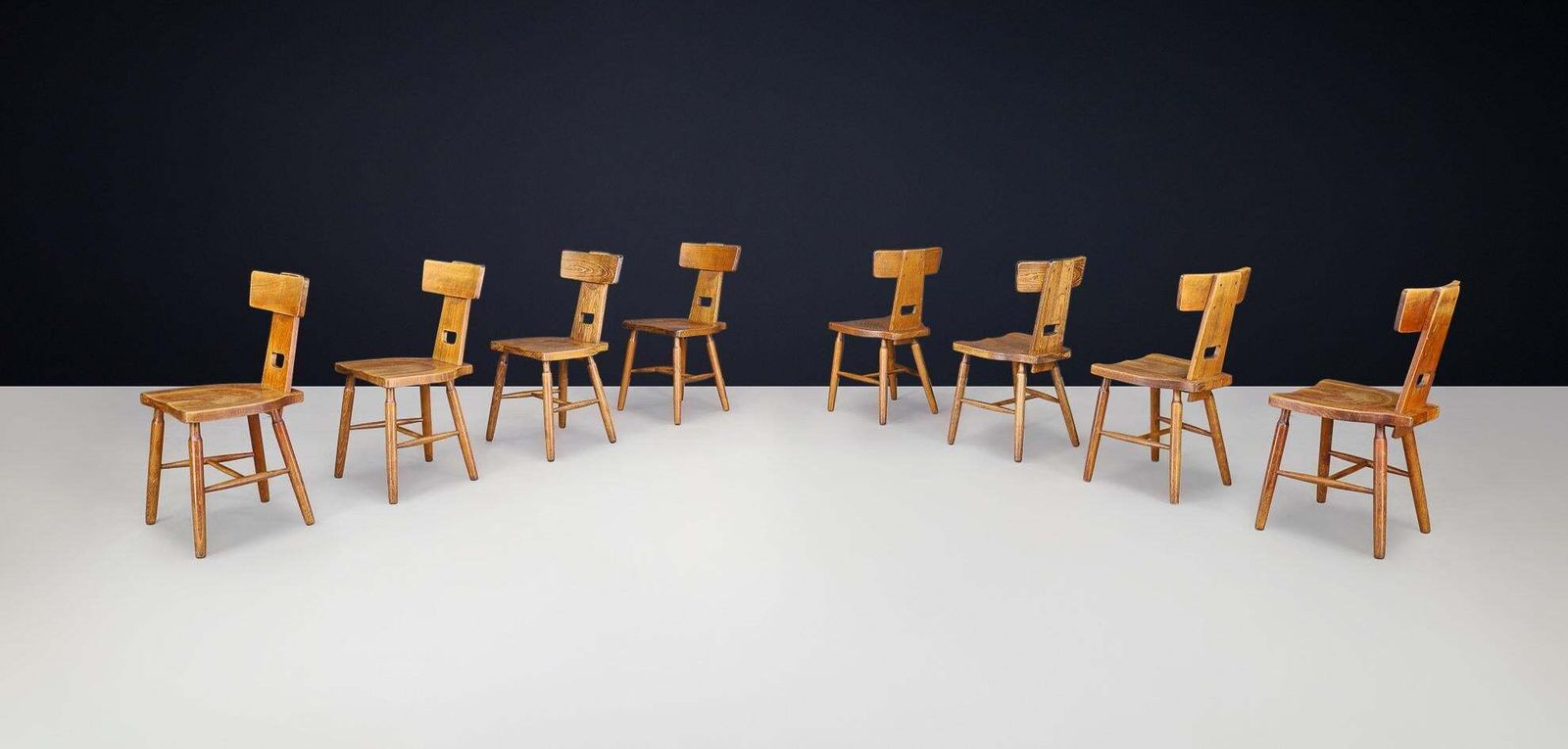T Back Oak Dining Chair, France, 1950s – 120 Available photo Furniture
