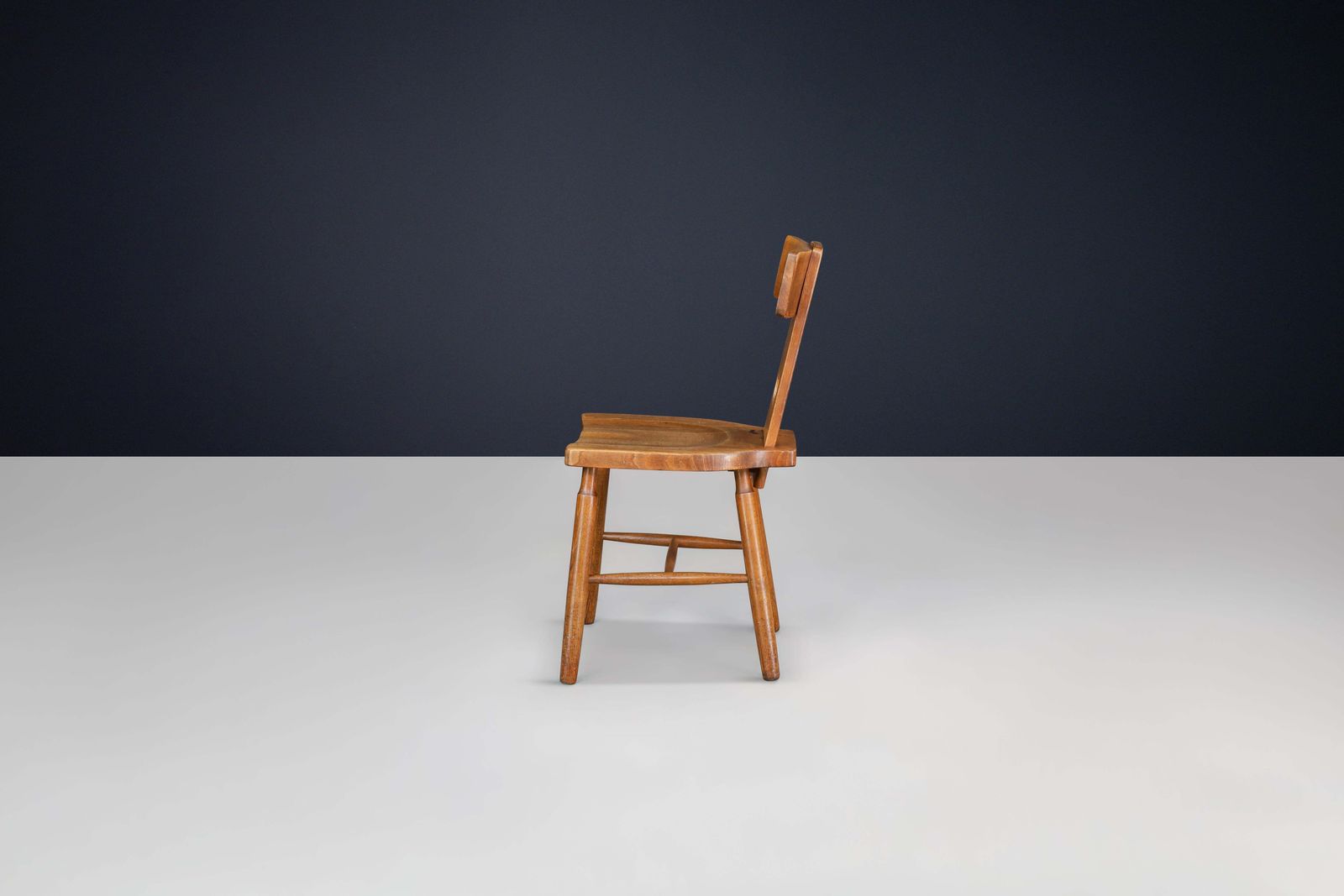 Furniture T Back Oak Dining Chair, France, 1950s – 120 Available photo
