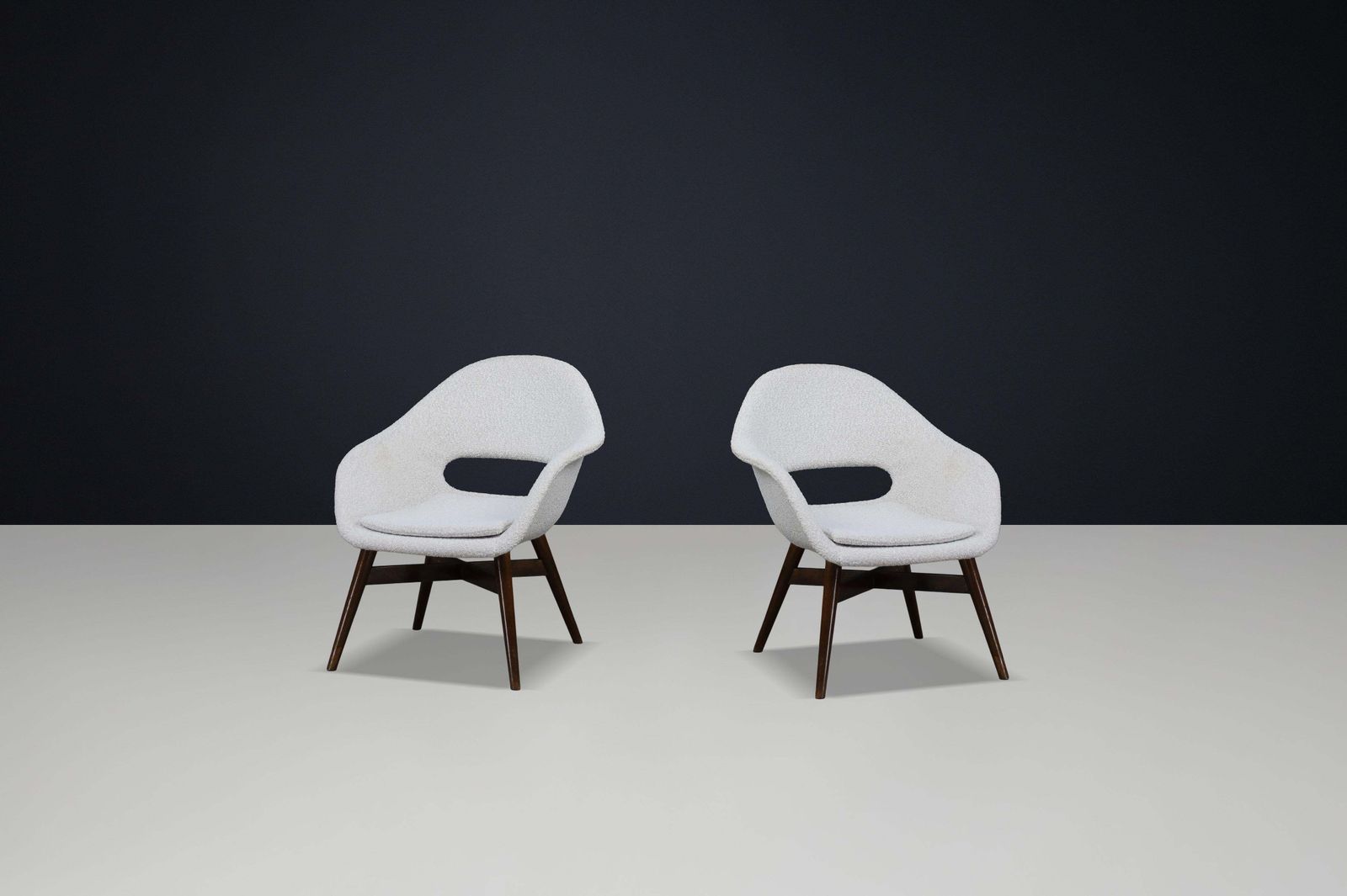 Mid Century Fiberglass Easy Chairs By Miroslav Navrátil, Czechoslovakia 1960s photo 2259.0