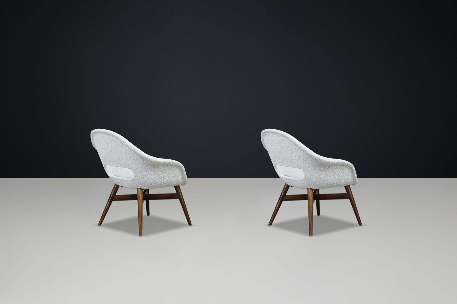 Mid Century Fiberglass Easy Chairs By Miroslav Navrátil, Czechoslovakia 1960s photo vinterior