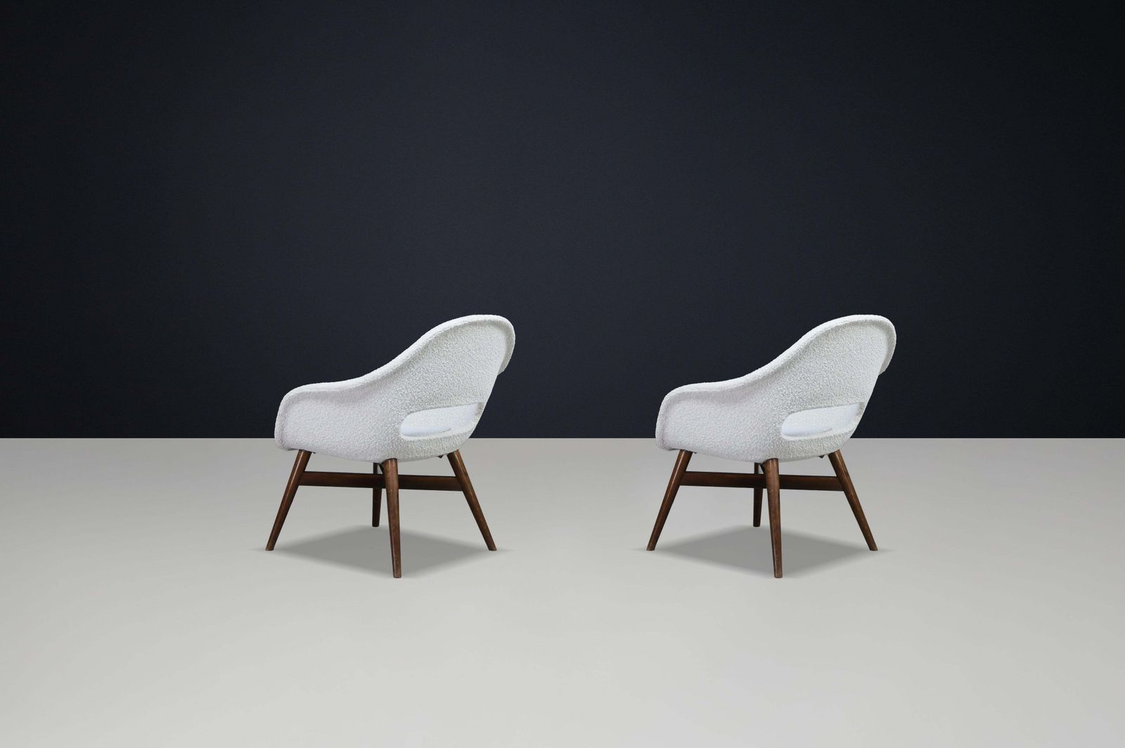 Mid Century Fiberglass Easy Chairs By Miroslav Navrátil, Czechoslovakia 1960s photo vintage