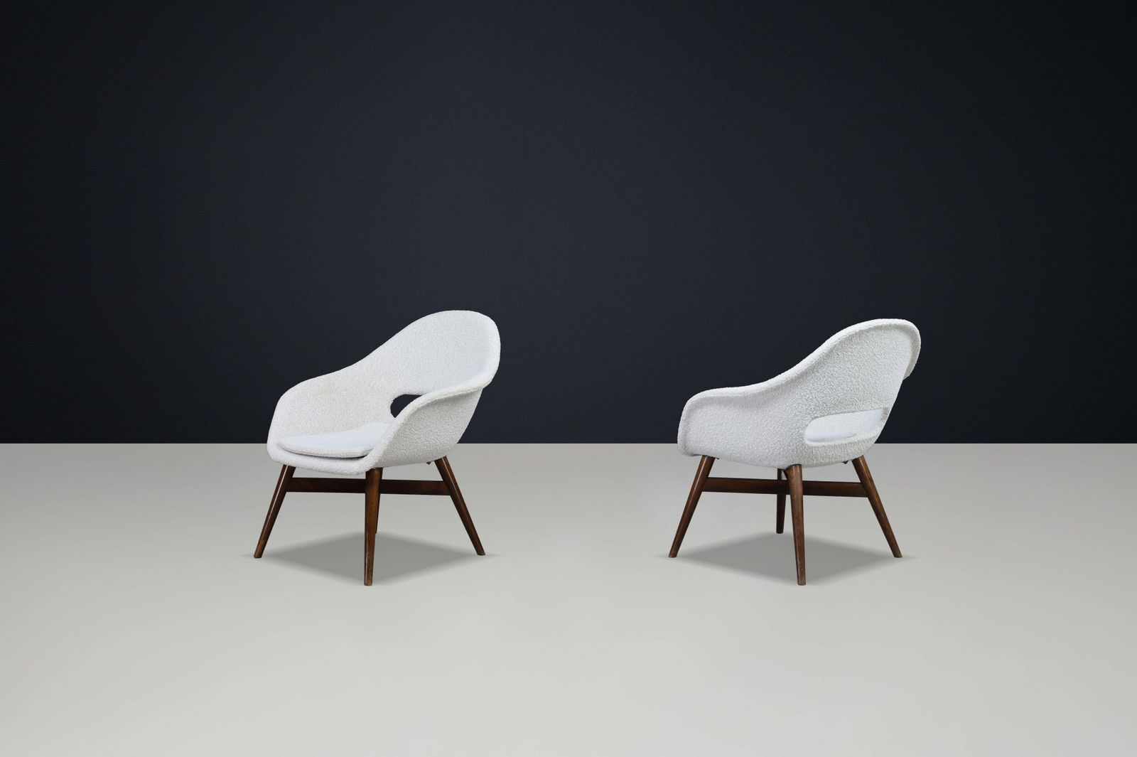 2259.0 Mid Century Fiberglass Easy Chairs By Miroslav Navrátil, Czechoslovakia 1960s photo