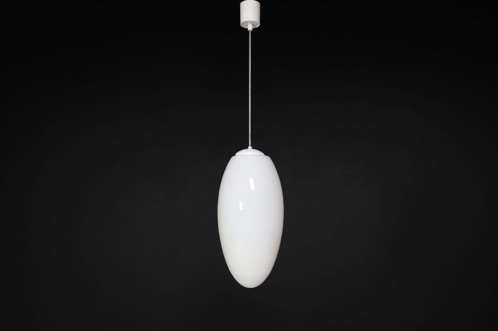 Large Set Pendants Ellipse Opaline Glass, Europe The 1960s. photo buy