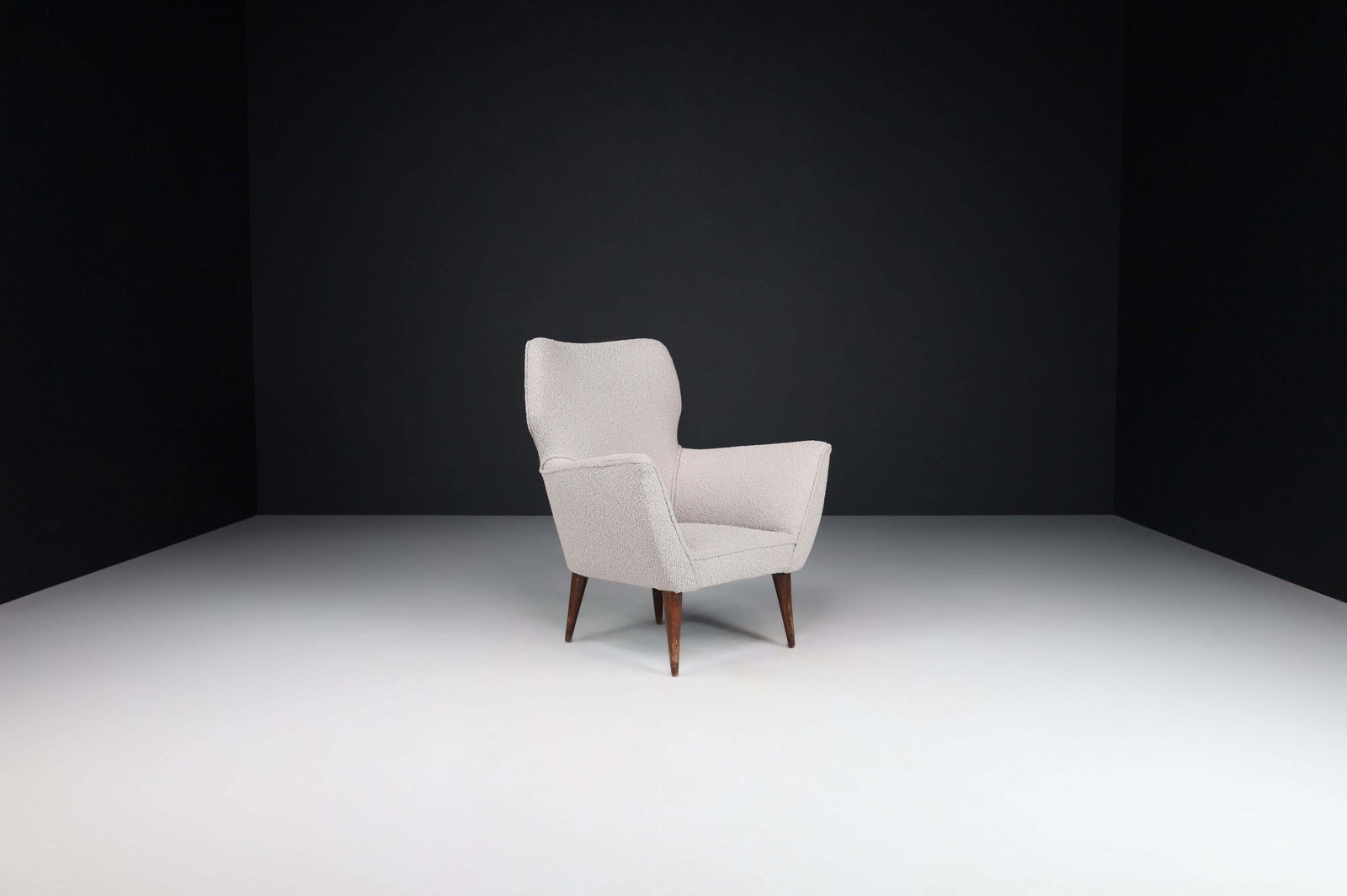 Armchairs With Tapered Wooden Legs In The Style Of Gio Ponti, Italy, In The 1950 photo 1731.0