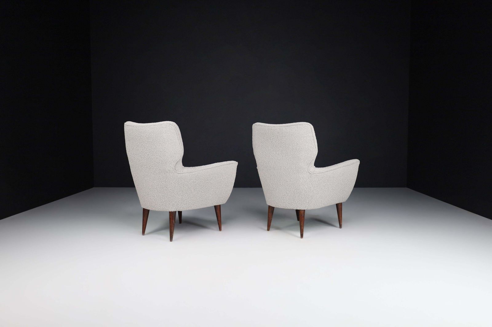 1731.0 Armchairs With Tapered Wooden Legs In The Style Of Gio Ponti, Italy, In The 1950 photo