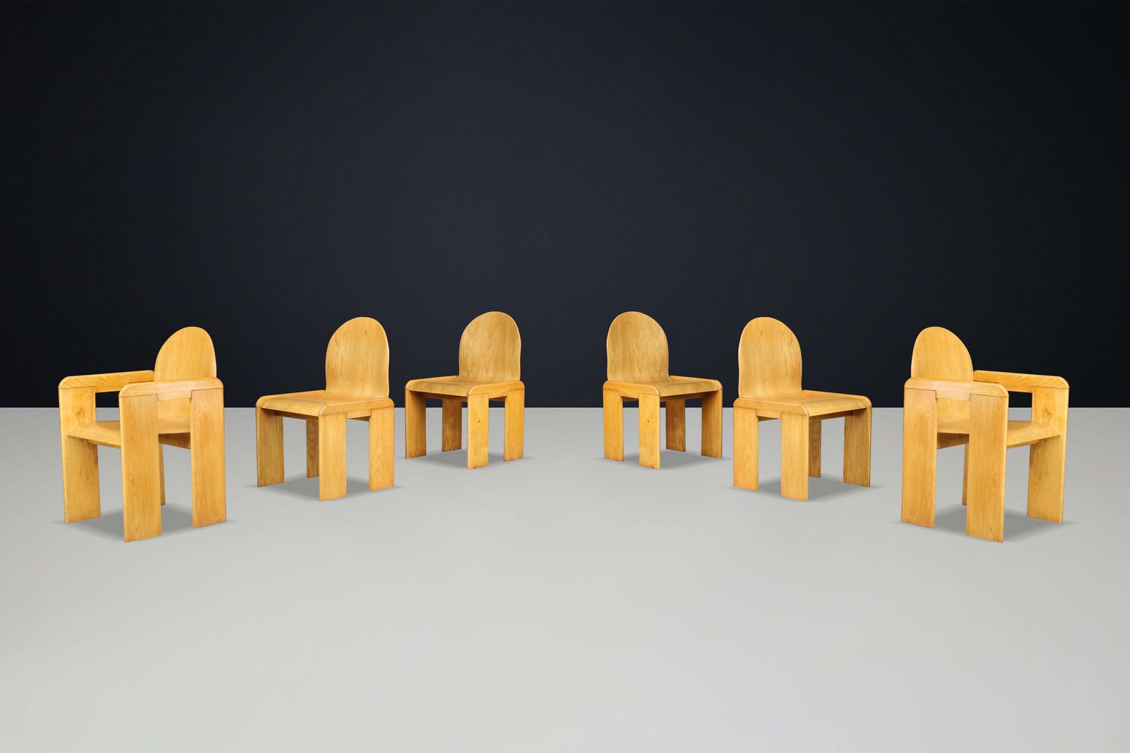 Afra & Tobia Scarpa (Attributed) Dining Room Chairs In Ash And Plywood, Italy photo Furniture
