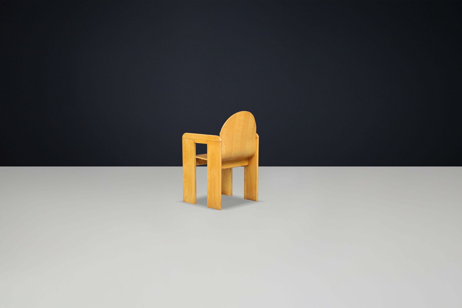 photo vinterior Afra & Tobia Scarpa (Attributed) Dining Room Chairs In Ash And Plywood, Italy