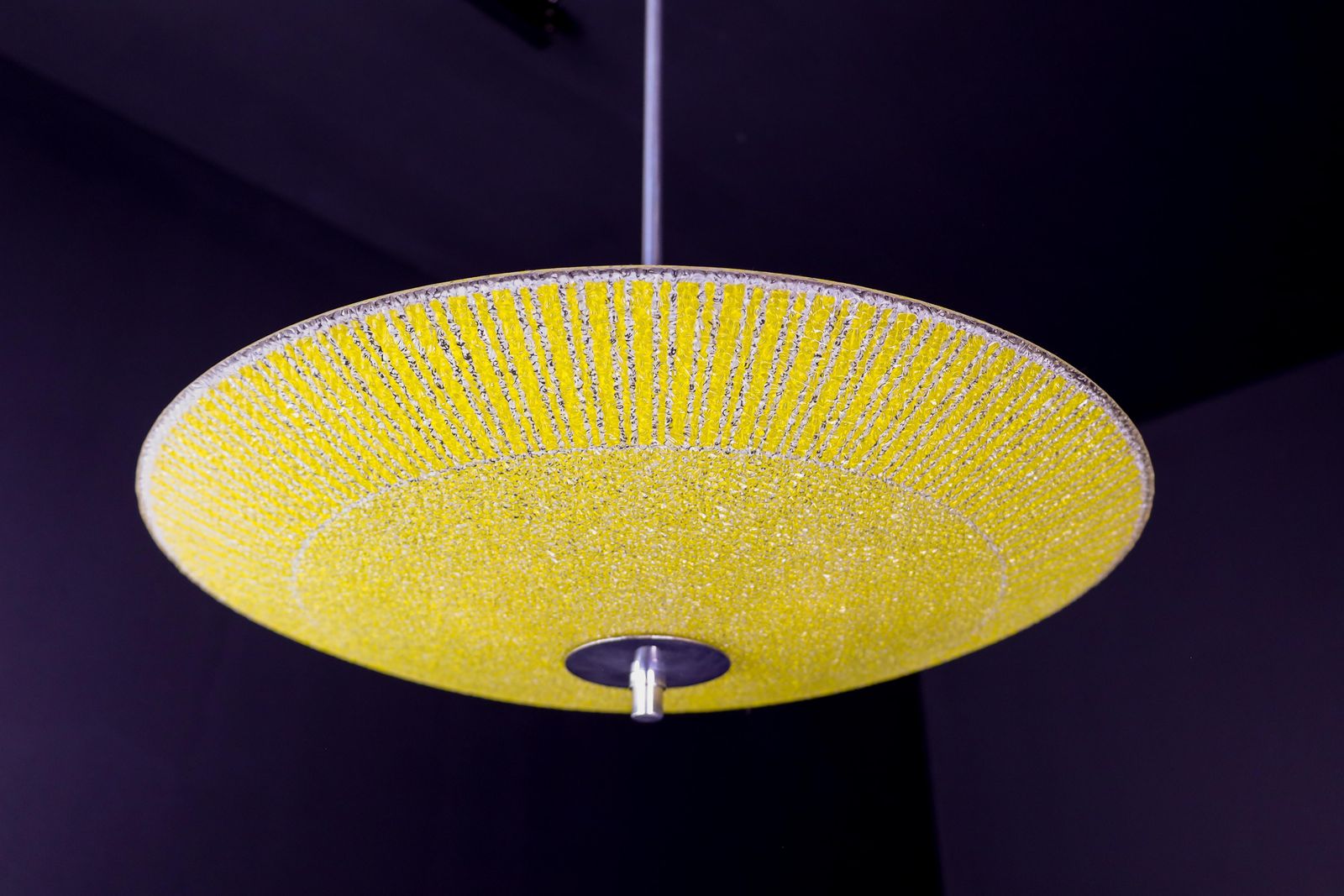Mid Century Glass Hanging Pendant Lamp Brussels World Expo 1958 photo for sale