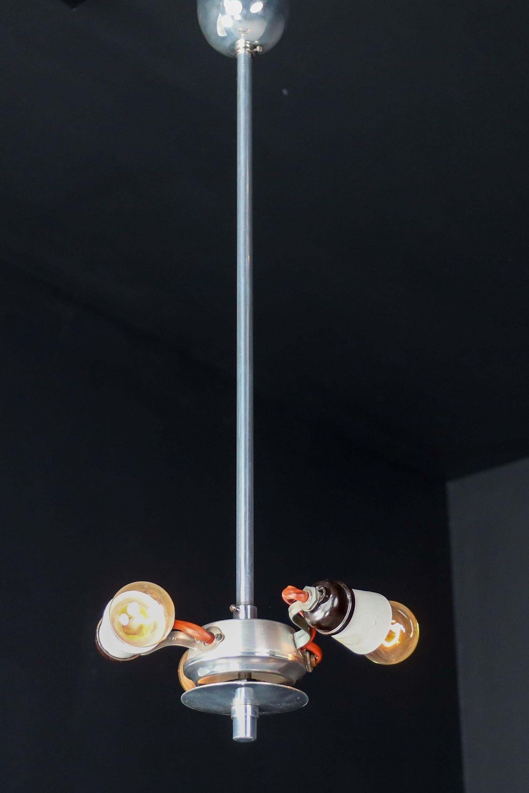 Mid Century Glass Hanging Pendant Lamp Brussels World Expo 1958 photo buy